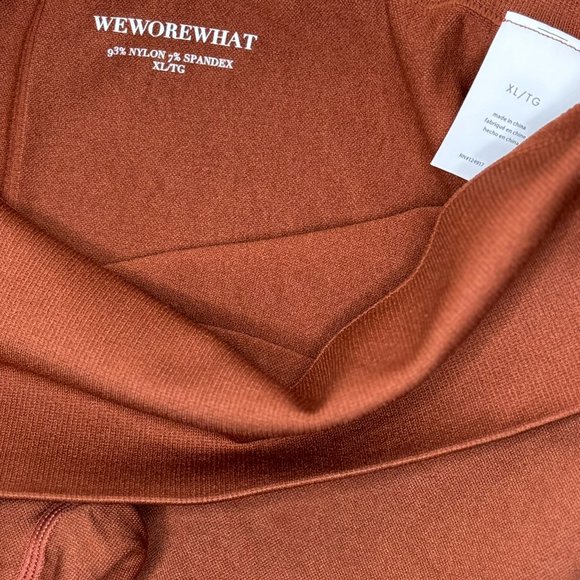 NWT WeWoreWhat Seamless Circular Knit Cinnamon Stick Leggings XL Revolve - Picture 10 of 10